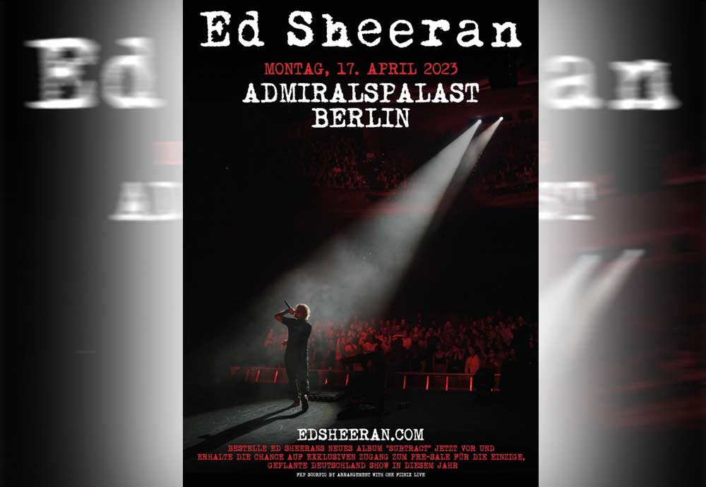  Foto zu Ed Sheeran kündigt einziges Deutschland-Konzert für 2023 an - niveau 