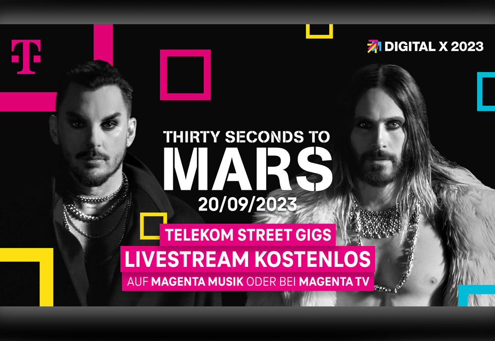 Digital X: Weltstars Thirty Seconds to Mars präsentieren in Köln exklusiv ihr neues Album/ Foto: Telekom